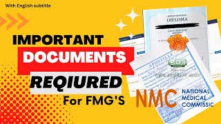 YOU WILL SUFFER IF YOU WILL NOT HAVE THESE DOCUMENTS #fmge #nmc