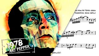 "Round Midnight" - Art Pepper - 🎷Sax Alto transcription🎷 chords