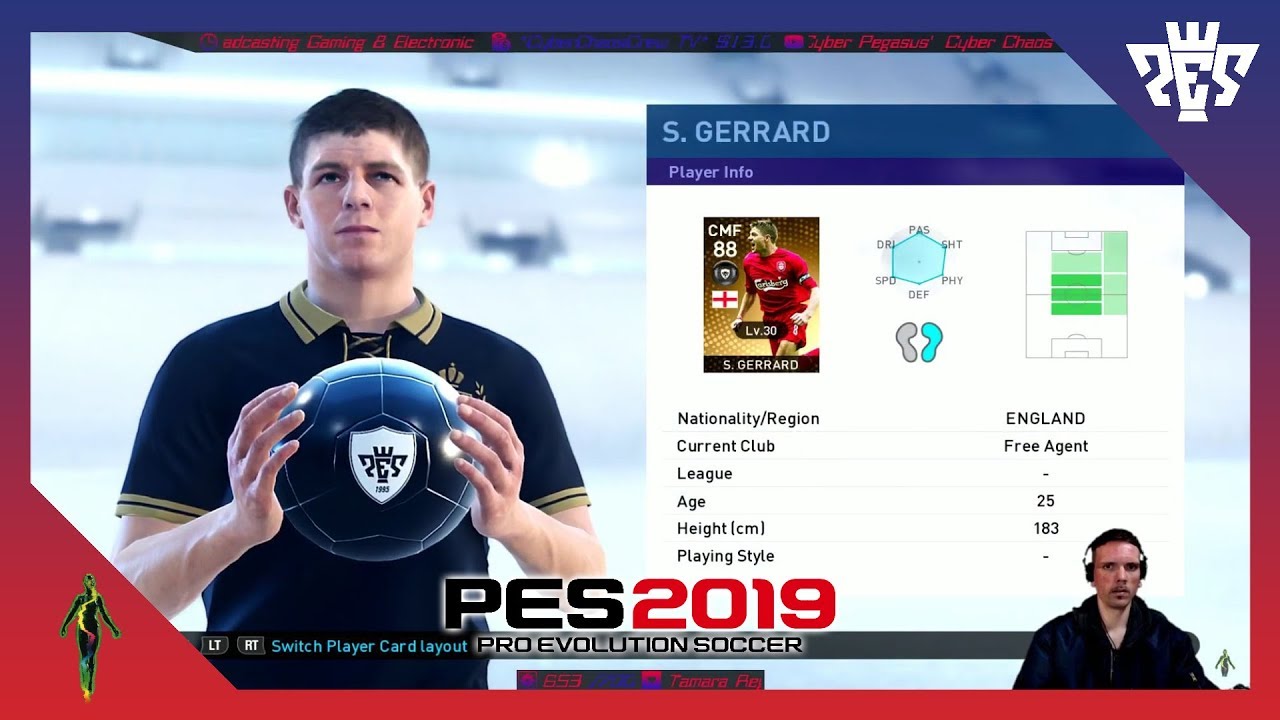 Gerrard Legend Spin [myClub] [PES 2019] [1080p] - YouTube