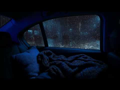 Calm Sanctuary Steady Rain Inside Car and Thunder - Unwind Your Spirit, Sounds for Comfort Sleep