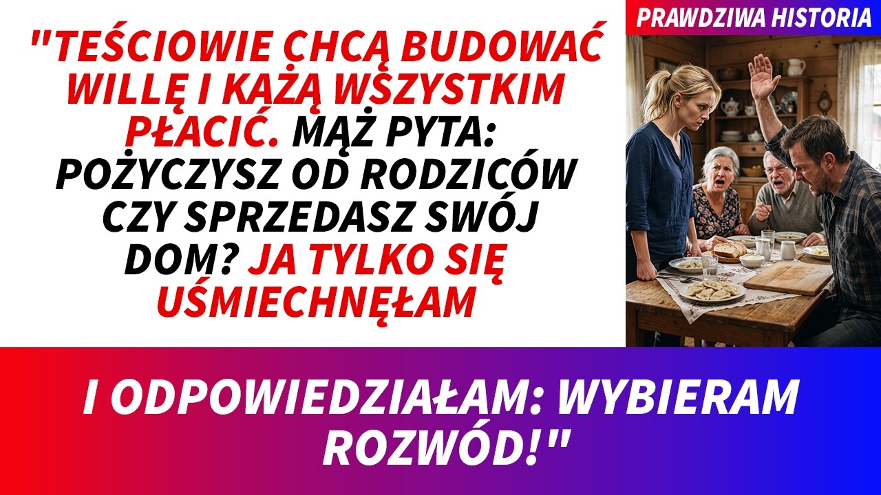 „Aniu, sprzedaj mieszkanie i daj pieniądze rodzicom. Jeśli nie, ja ich stąd nie wyrzucę” – powiedział mój mąż przy niedzielnej kolacji, a jego matka patrzyła na mnie jak na bankomat. Teściowie...