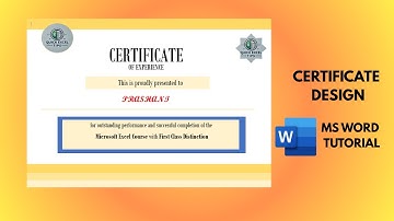 How to Design a Stunning Certificate in MS Word 🏆 | Step-by-Step Tutorial for Beginners!#msword #yt