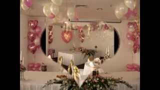 Свадебное оформление воздушными шарами зала