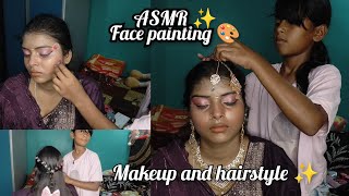 Relaxing ASMR ✨Beautiful Makeup & Hairstyle Transformation for Ananya & Me ❤️(Deep Sleep)✨💆 screenshot 2
