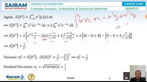 Lecture video_18MAT41_Module 3_Exponential Distribution_B Jyothi