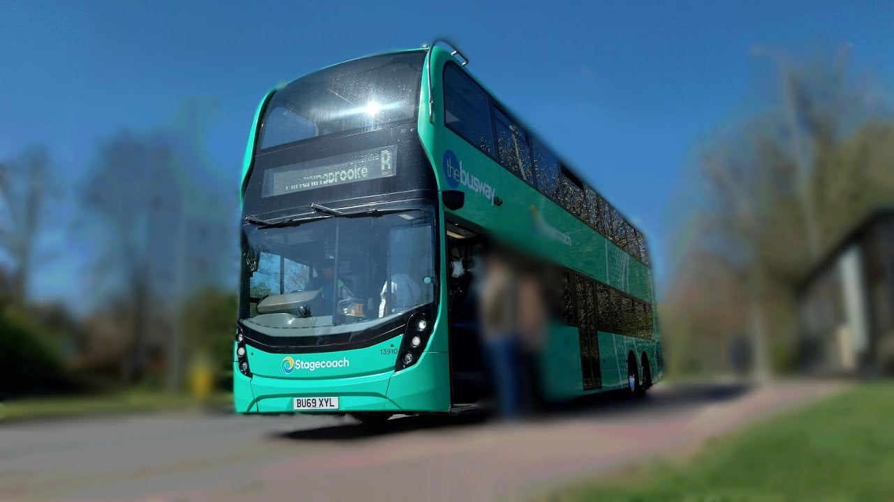 *extremely loud rather obnoxious fan* onboard stagecoach east 13910 (BU69 XYL) on the busway route B