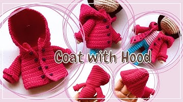 Crochet Coat with Hood Tutorial | Easy Doll Jacket Pattern for Beginners