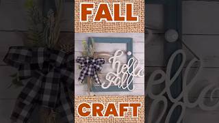 FALL Dollar Tree WOOD DIY - Framed Hello Fall Door Hanger