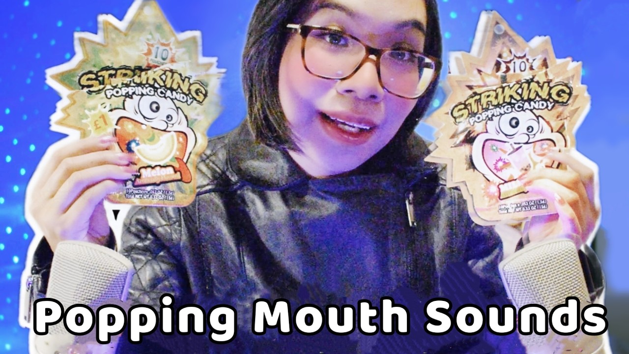 ASMR Try Melon & Milk Tea Pop Rocks With Me! - Ear to Ear Mouth Sounds & Whispering 🍈🧋