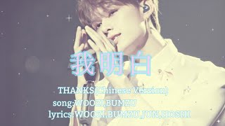 中国語ルビ/日本語訳/我明白/THANKS(Chinese Version)/SEVENTEEN/文俊辉/JUN/ジュン/4K