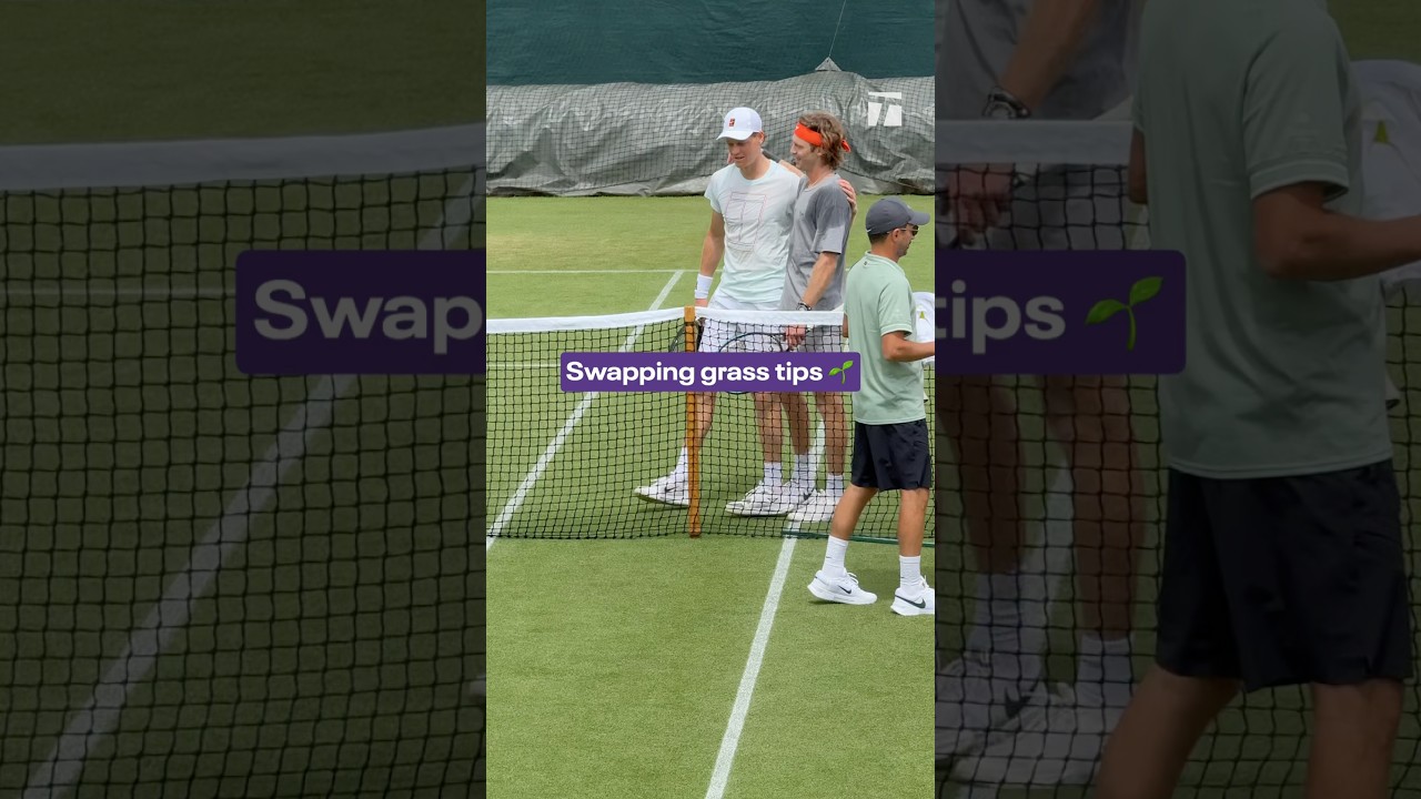 More of this duo please π #wimbledon #rublev #sinner