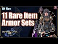 MHRise | 11 Rare Item Armor Sets