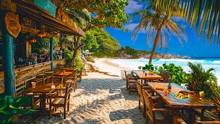 Seaside Cafe Ambience - Bossa Nova Music, Smooth Jazz BGM, Ocean Wave Sound for Study \& Relaxation