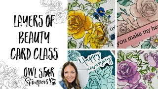 Make 4 Gorgeous Cards with the Layers of Beauty Bundle | Stampin’ Up! Card Class