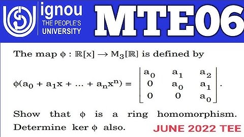 Bsc Mathematics | IGNOU | MTE 06 | June TEE 2022 |  1(ii) | Abstract Algebra