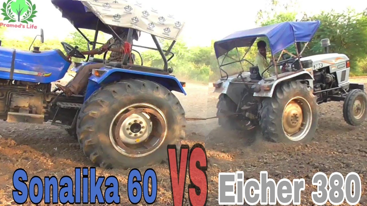 Sonalika 60 vs Eicher 380 Tractor Tochan Muqabla