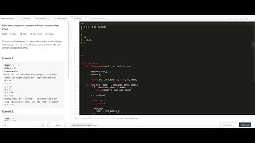 600. Non-negative Integers without Consecutive Ones