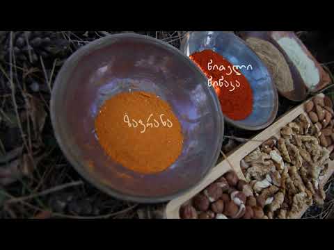 fried chiken on fire and georgian ,,Ghomi\" with walnat souse / შემწვარი ქათამი ნაკვერჩხალზე, ღომი.