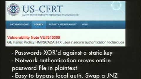 DEFCON 20: SCADA HMI and Microsoft Bob: Modern Authentication Flaws With a 90