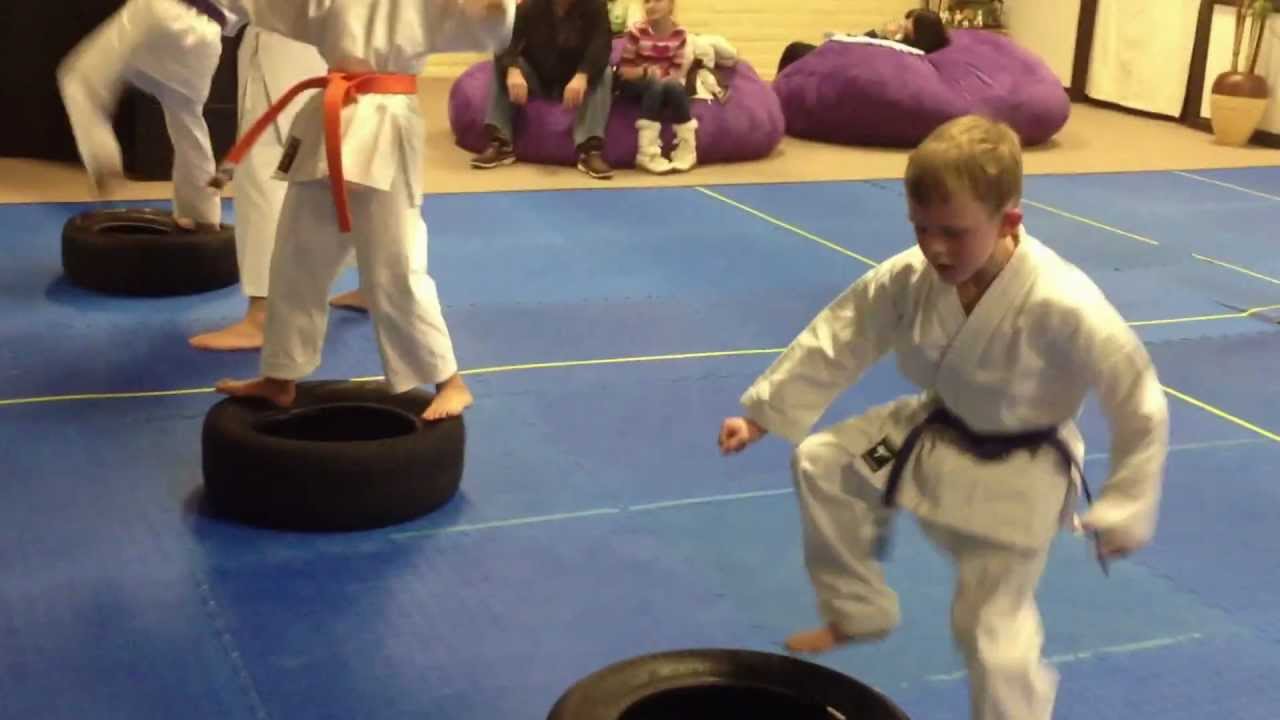 Reaction belts and tire balancing. Okinawa Karate Dojo (by KarateBros)