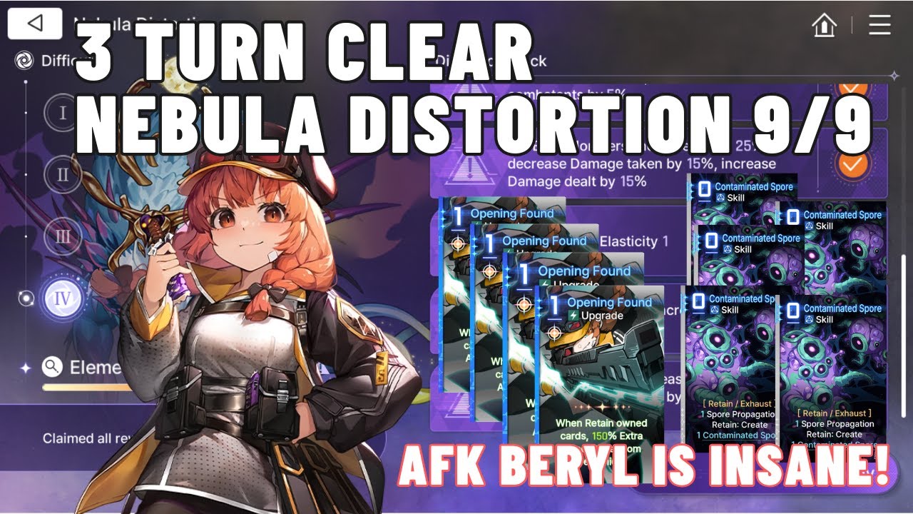 (3 Turn Clear) Nebula Distortion 9/9 Ft Beryl, Post Nerf Cassius & Rei | Chaos Zero Nightmare