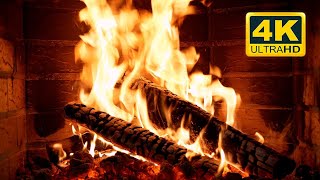 🔥 Fireplace Burning 4K (12 HOURS). Cozy Fireplace with Burning Logs and Crackling Fire Sounds