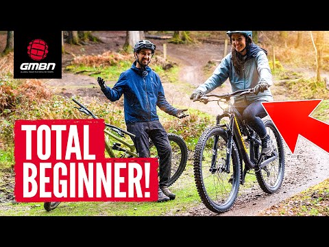 A Complete Beginner Tries Mountain Biking! Will She Survive