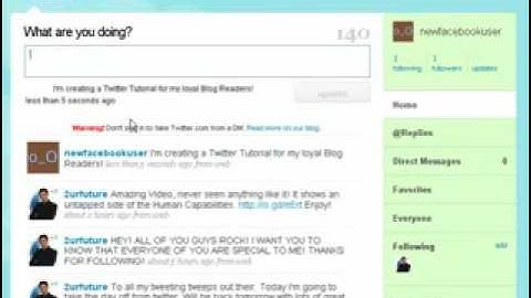Twitter Tutorial Video 6 of 14 - Twitter Tutorial Getting Started