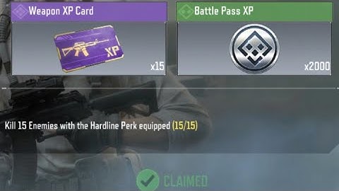 Call Of Duty Mobile Kill 15 Enemies with Hardline Perk equipped Task Complete