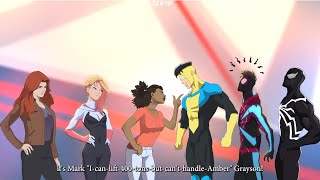 Amber and Gwen and MJ reacts to Invincible and Miles and bully lowenthal rizz.