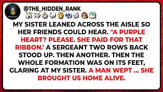 SHE BOUGHT IT! My Sister Mocked My Purple Heart To The Crowd - Until A 2-Star General Read...