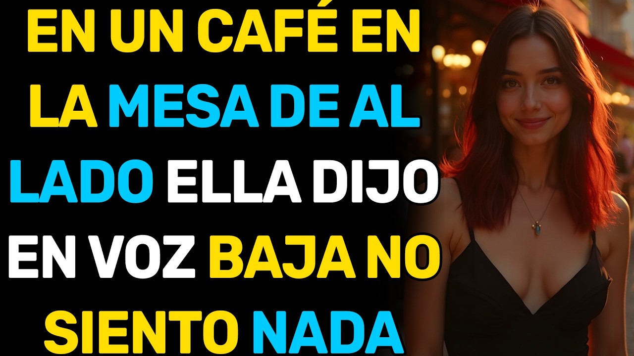 EN UN CAFÉ EN LA MESA DE AL LADO ELLA DIJO EN VOZ BAJA NO SIENTO NADA POR MI ESPOSO