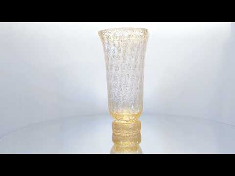 GRAN GALA Vaso decorativo lussuoso con foglia d'oro Video