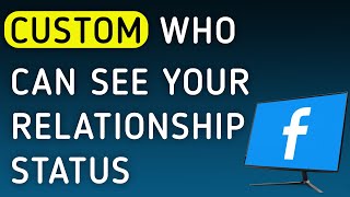 How To Custom Who Can See Your Relationship Status On Facebook App On PC (New Update) screenshot 1