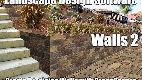 Designing Retaining Walls 2 in GreenScapes Landscape Design Imaging Software.