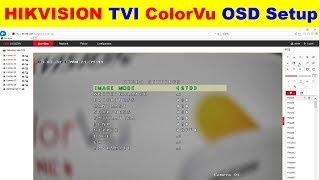 hikvision colorvu tvi set up - osd settings