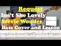 Isnt she lovely  stevie wonder  bass cover and lesson  request