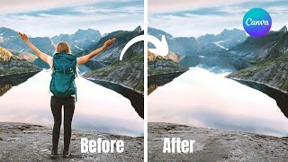 Canva Tutorial Instantly Remove a Person from Any Picture #photoediting #removeobject #canvatips