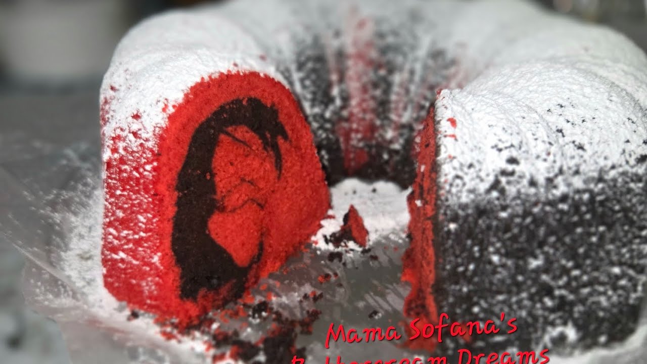 Черный и красный бархатный кекс 