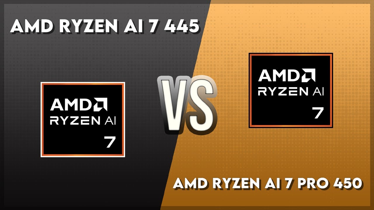 AMD Ryzen AI 7 445 vs AMD Ryzen AI 7 Pro 450 Technical Comparison - YouTube