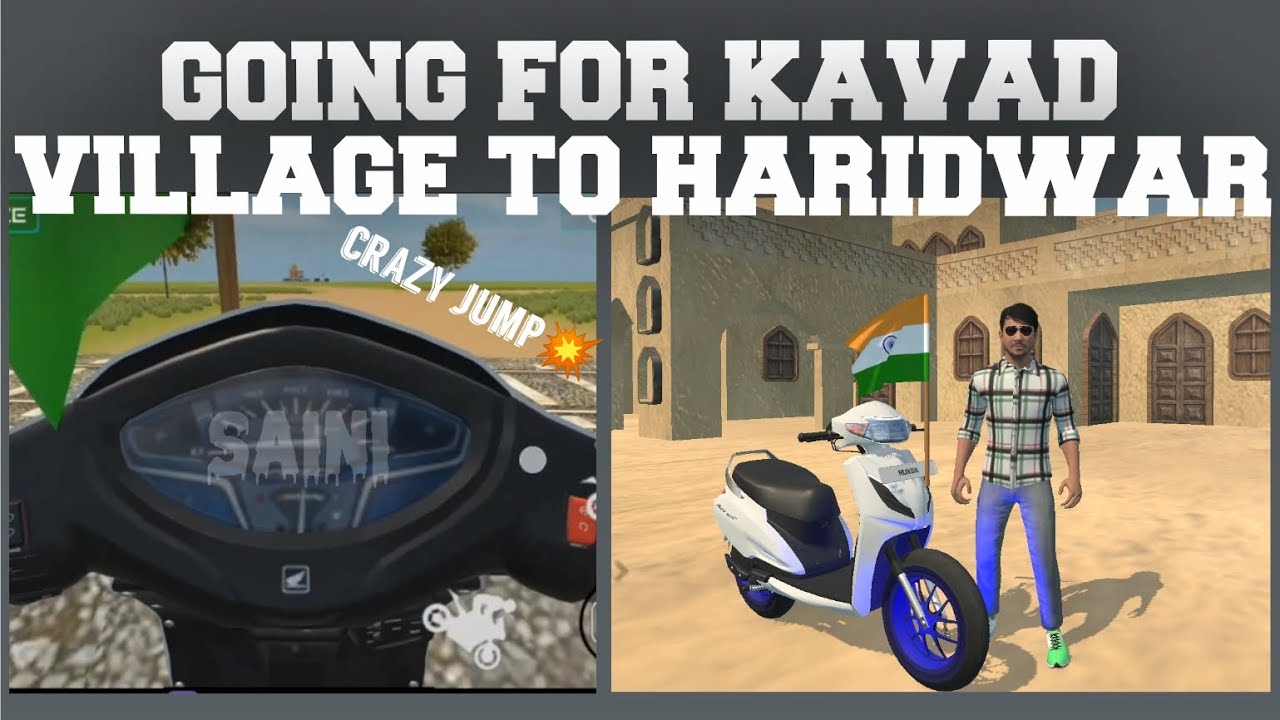 GOING FOR KAVAD VILLAGE TO HARIDWAR #INDIAN VEHICLE SIMULATOR#RIDE_with_MOKSH#modified ACTIVA #kavad