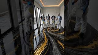 THIS FLOOR IS INSANE 😱 Luxury Epoxy colourful floor #epoxyfloor #shorts