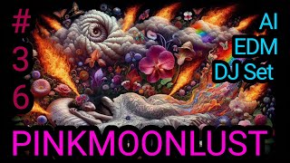 AI EDM DJ Set #36 by DJ PinkMoonLust (Trippy Music Video about Crown Chakras)