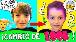 💇🏻♂️ ¡¡Cambio de LOOK EXTREMO!! ✨ HUGO va por PRIMERA VEZ a la Peluquería... y le hacen ESTO 🤔