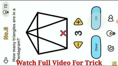 Brain Out Level 6 How many triangle are in a Pentagram
