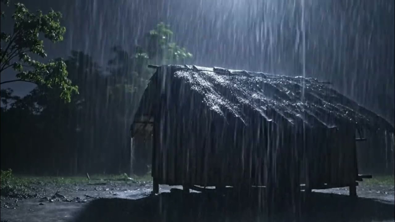 Fall Asleep in 5 Minutes ⛈️ | Heavy Rain on a Cozy Forest Cabin