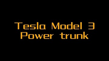 Tesla Model 3 & Y Power Frunk