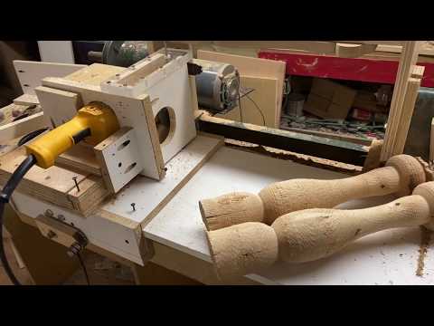 Crazy Homemade Copy Lathe 4. She works!!!!!
