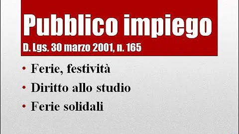 Quanti giorni di ferie spettano al dipendente pubblico?