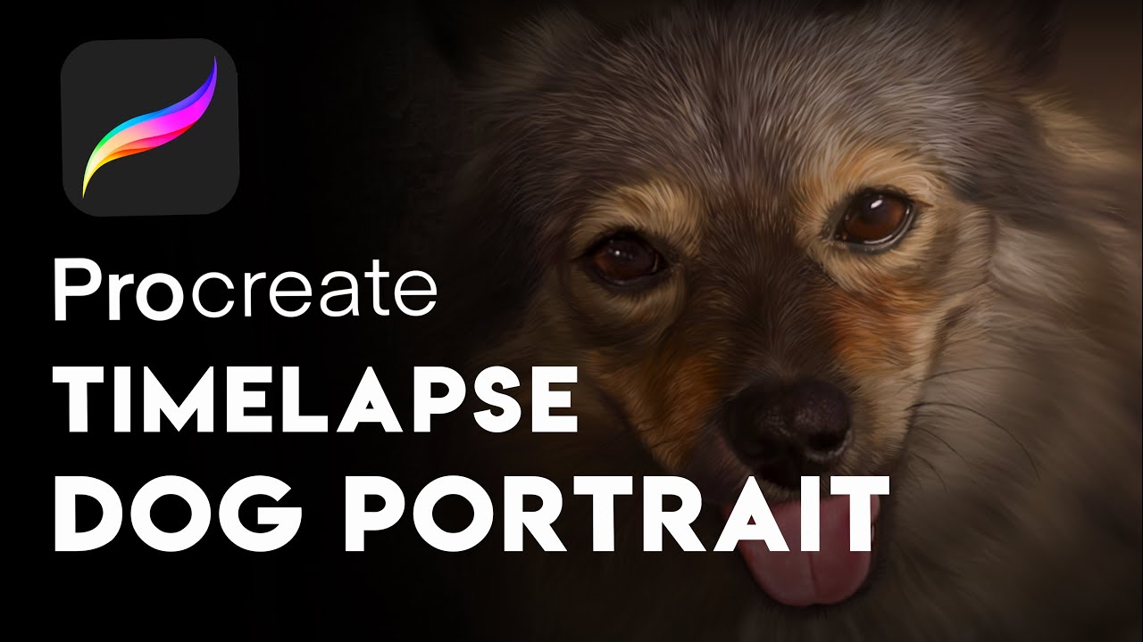 Realistic Dog Portrait Timelapse Procreate iPad Pro - YouTube Realistic Dog Portrait Timelapse Procreate iPad Pro - YouTube